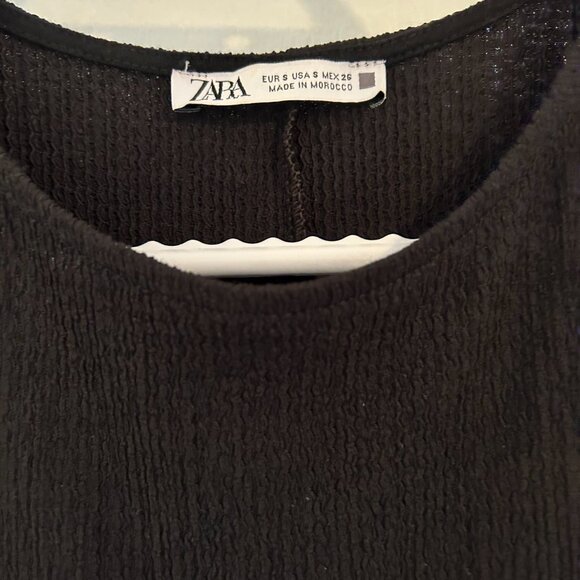 ZARA Black Maxi Dress w/ Lace Insets – Size S - Picture 4 of 7